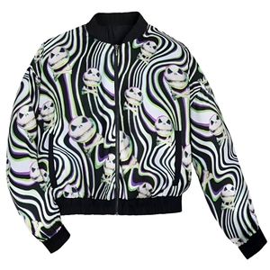 Disney Parks Rare Jack Skellington Holographic Bomber Jacket Size M